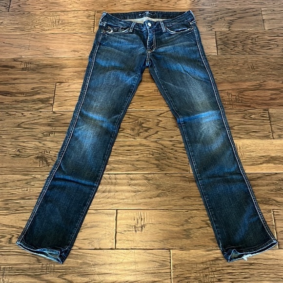 7 For All Mankind Kate Straight Leg Mid Rise Size 29 - Picture 1 of 16